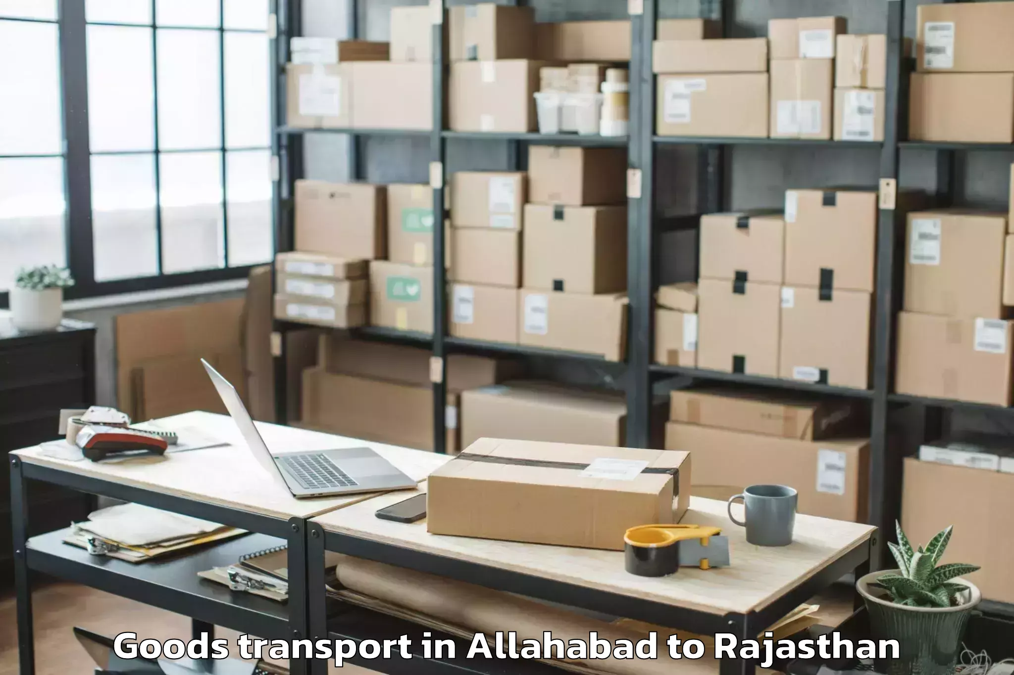 Top Allahabad to Kherwara Goods Transport Available